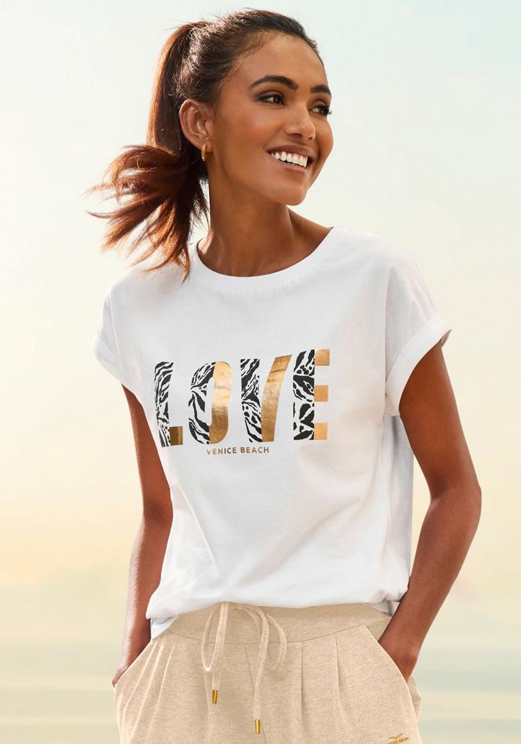VENICE BEACH VENICE BEACH Kurzarmshirt T-Shirt Damen - wei&szlig; - 0 | SportScheck