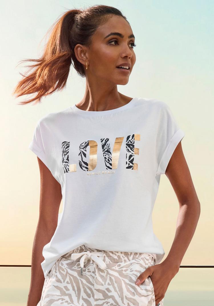 VENICE BEACH VENICE BEACH Kurzarmshirt T-Shirt Damen - wei&szlig; - 1 | SportScheck