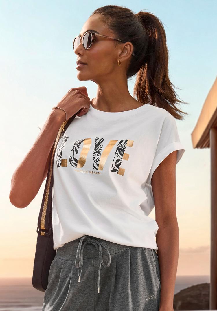 VENICE BEACH VENICE BEACH Kurzarmshirt T-Shirt Damen - wei&szlig; - 3 | SportScheck