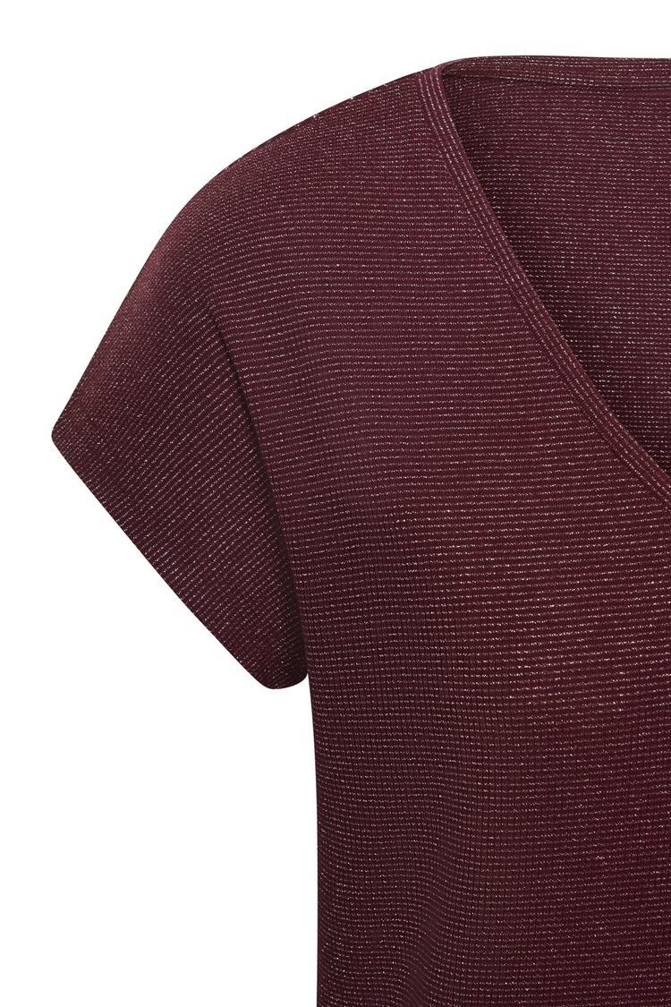 Lascana Lascana Kurzarmshirt T-Shirt Damen - bordeaux - 0 | SportScheck