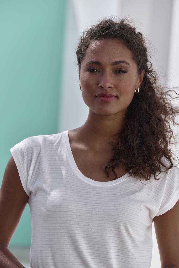 BEACH TIME BEACH TIME Kurzarmshirt T-Shirt Damen - creme - 0 | SportScheck