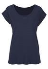 BEACH TIME Kurzarmshirt T-Shirt Damen - navy