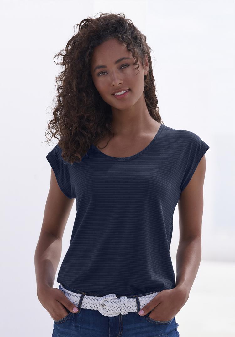 BEACH TIME BEACH TIME Kurzarmshirt T-Shirt Damen - navy - 0 | SportScheck
