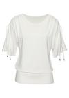 Lascana Rundhalsshirt T-Shirt Damen - creme