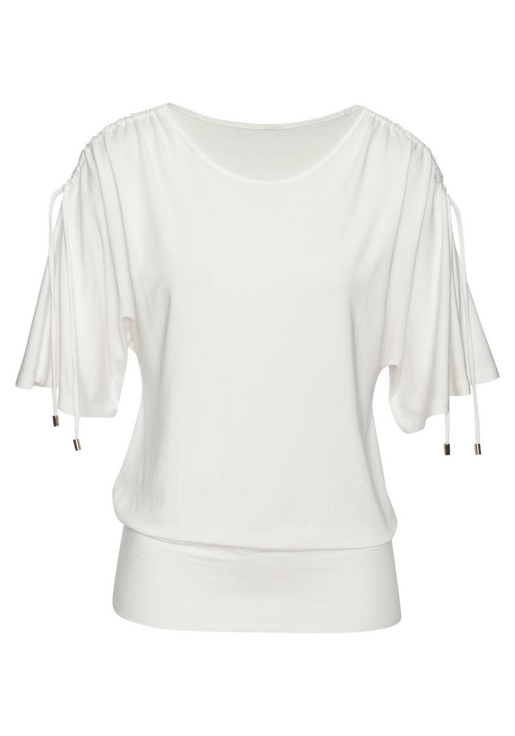 Lascana Lascana Rundhalsshirt T-Shirt Damen - creme - 0 | SportScheck