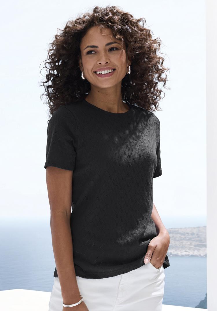 Vivance Vivance Kurzarmshirt T-Shirt Damen - schwarz - 0 | SportScheck