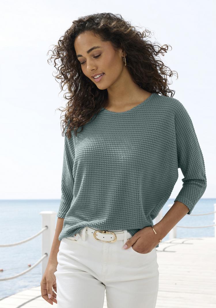 Vivance Vivance 3/4-Arm-Shirt Longshirt Damen - eukalyptus - 1 | SportScheck