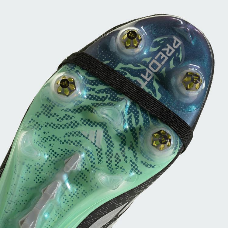 adidas adidas Predator Elite Fu&szlig;ballschuh, weiche Fu&szlig;ballschuhe - Core Black / Silver Metallic / Pulse Mint - 5 | SportScheck