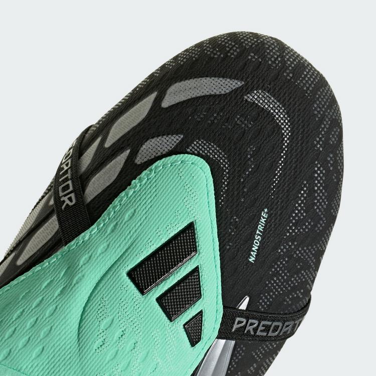 adidas adidas Predator Elite Fu&szlig;ballschuh, weiche Fu&szlig;ballschuhe - Core Black / Silver Metallic / Pulse Mint - 6 | SportScheck