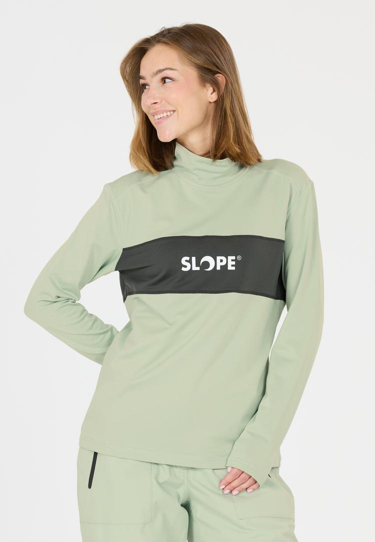SLOPE SLOPE Norvyn Funktionssweatshirt Damen - 3126 Aqua Gray - 1 | SportScheck