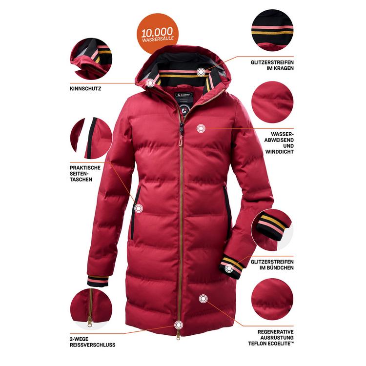 KILLTEC KILLTEC KOW 33 Funktionsjacke M&auml;dchen - Violett394 - 5 | SportScheck