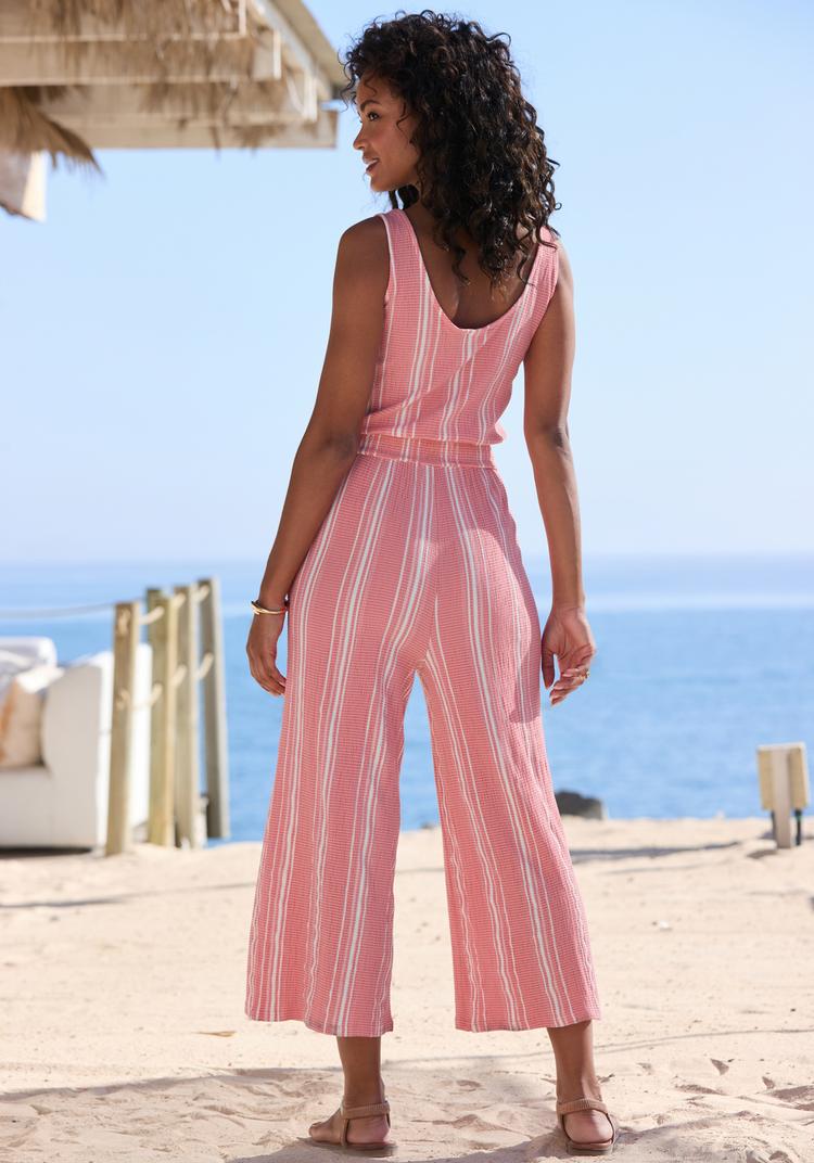 Lascana Lascana Culotte-Overall Overall Damen - koralle-wei&szlig; gestreift - 0 | SportScheck