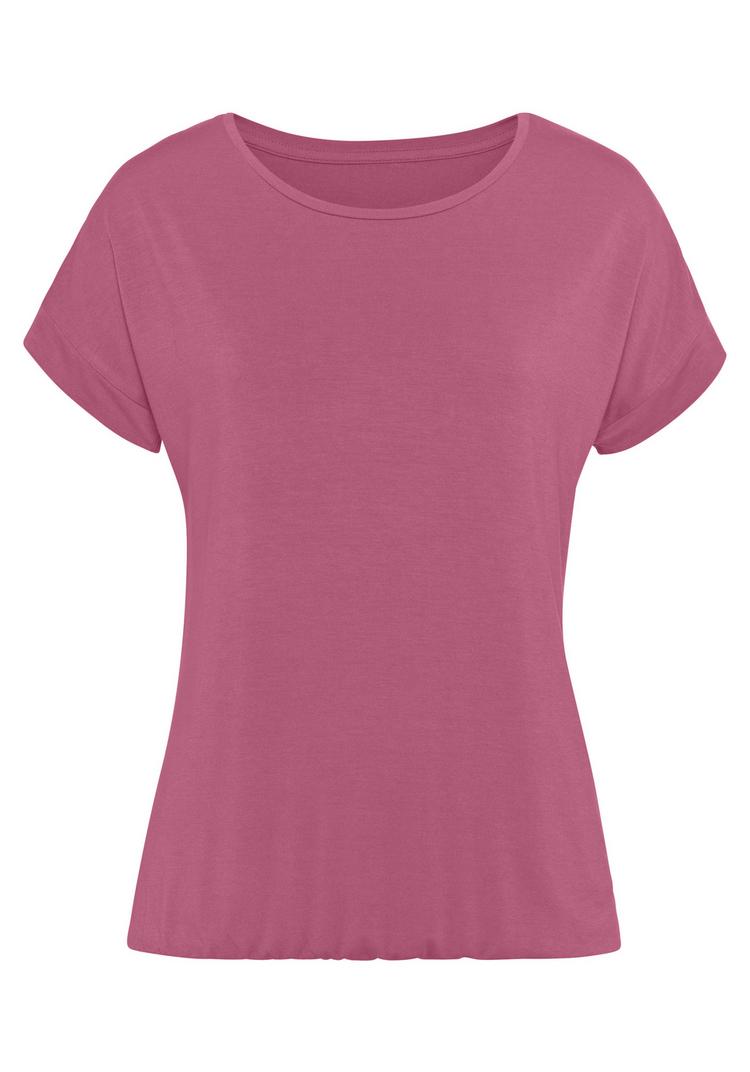 Vivance by Lascana Vivance by Lascana Kurzarmshirt T-Shirt Damen - beere - 0 | SportScheck