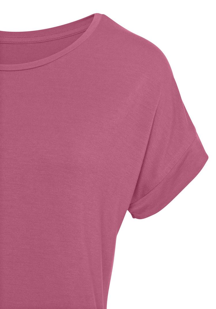 Vivance by Lascana Vivance by Lascana Kurzarmshirt T-Shirt Damen - beere - 0 | SportScheck