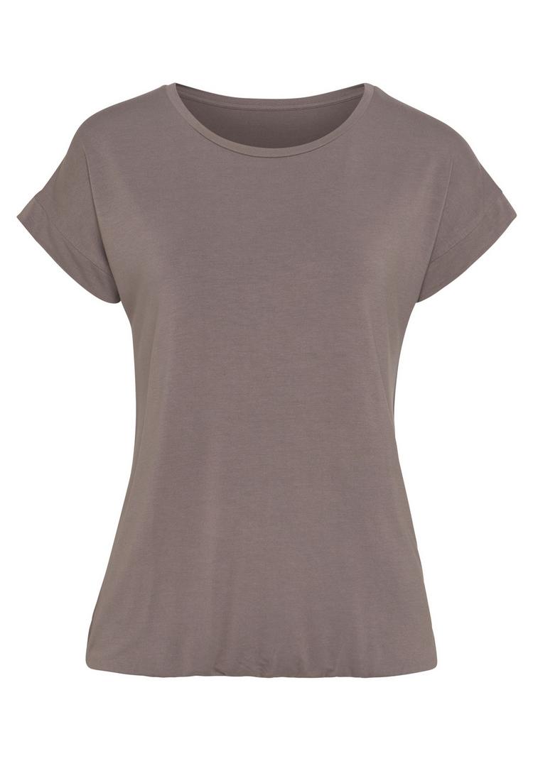 Vivance by Lascana Vivance by Lascana Kurzarmshirt T-Shirt Damen - taupe - 0 | SportScheck