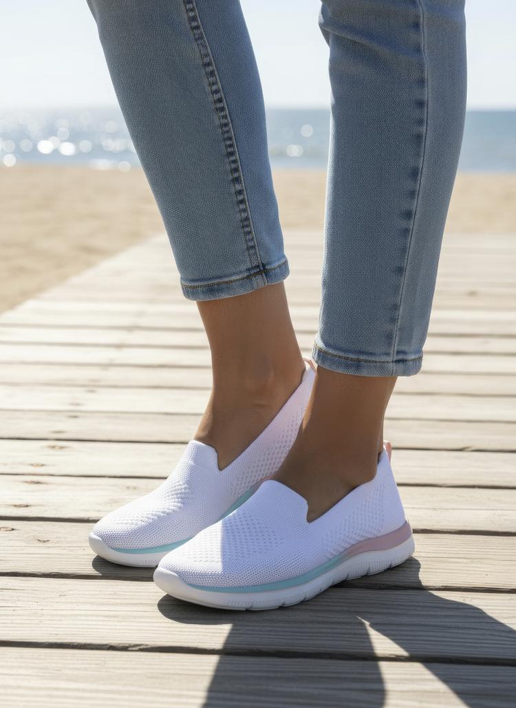 Lascana Lascana Slipper Slipper Damen - wei&szlig;/mehrfarbig - 0 | SportScheck