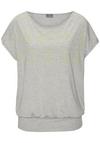 VENICE BEACH Rundhalsshirt T-Shirt Damen - grau-limone