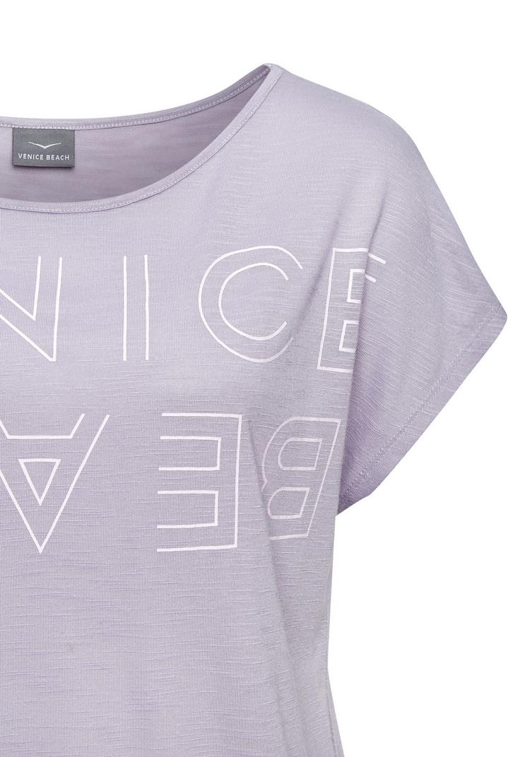 VENICE BEACH VENICE BEACH Rundhalsshirt T-Shirt Damen - flieder - 1 | SportScheck