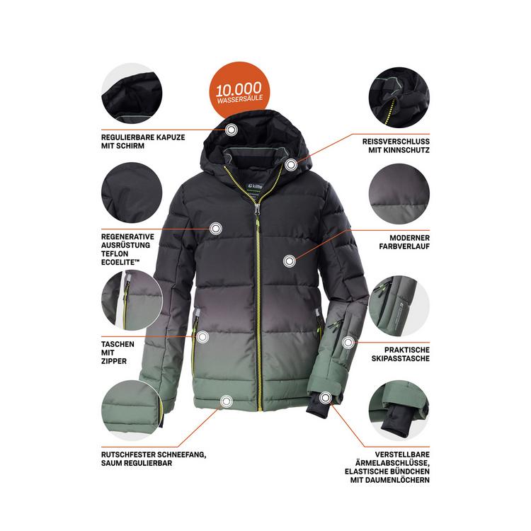 KILLTEC KILLTEC KSW 382 BYS QLTD JCKT Skijacke Jungen - Oliv101 - 3 | SportScheck