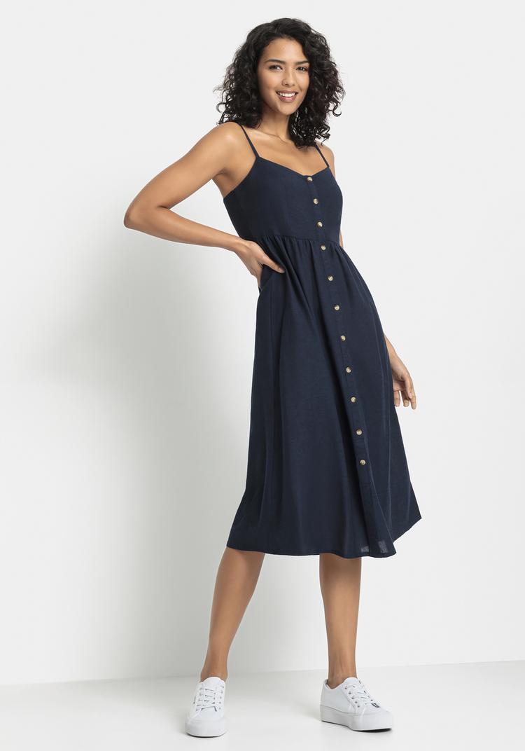 Lascana Lascana Sommerkleid Tr&auml;gerkleid Damen - marine - 1 | SportScheck