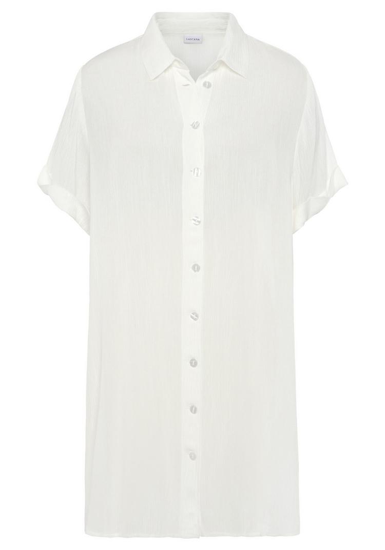 Lascana Lascana Longbluse Langarmbluse Damen - wei&szlig; - 0 | SportScheck