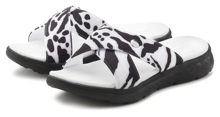 VENICE BEACH VENICE BEACH Badepantolette Badelatschen Damen - schwarz - wei&szlig; - 0 | SportScheck