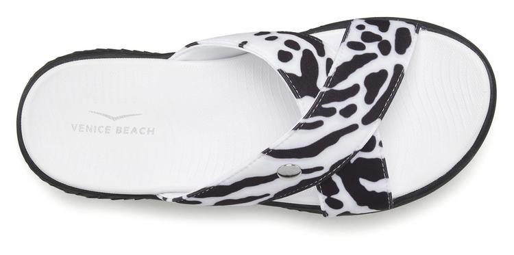VENICE BEACH VENICE BEACH Badepantolette Badelatschen Damen - schwarz - wei&szlig; - 0 | SportScheck
