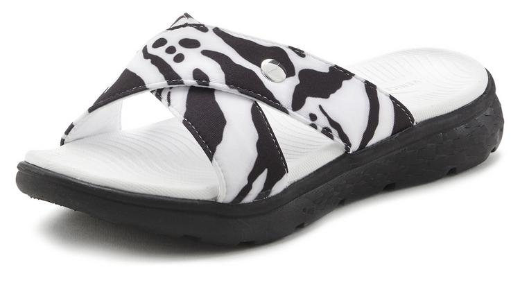 VENICE BEACH VENICE BEACH Badepantolette Badelatschen Damen - schwarz - wei&szlig; - 1 | SportScheck
