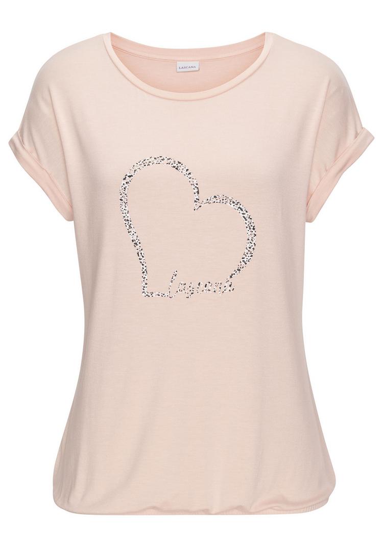Lascana Lascana Kurzarmshirt T-Shirt Damen - peach - 0 | SportScheck