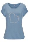 Lascana Kurzarmshirt T-Shirt Damen - hellblau