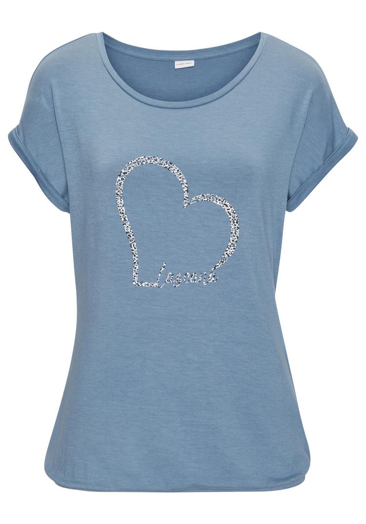 Lascana Lascana Kurzarmshirt T-Shirt Damen - hellblau - 0 | SportScheck