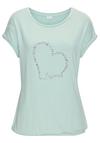 Lascana Kurzarmshirt T-Shirt Damen - mint