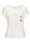 Lascana Kurzarmshirt T-Shirt Damen - creme