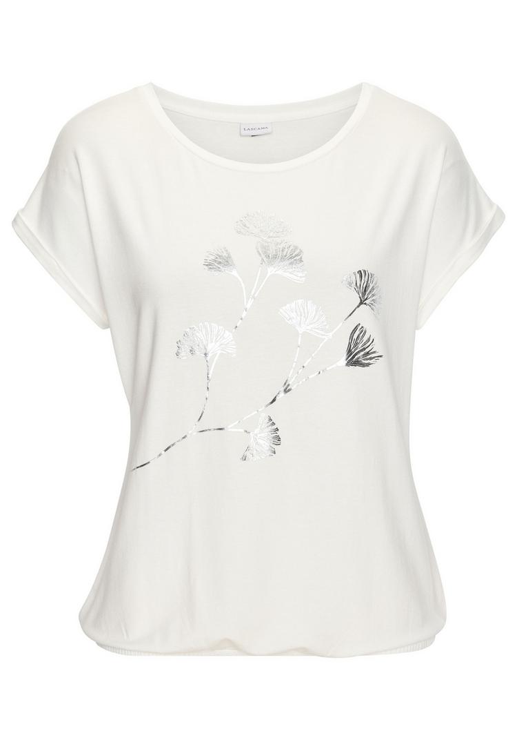 Lascana Lascana Kurzarmshirt T-Shirt Damen - creme - 0 | SportScheck