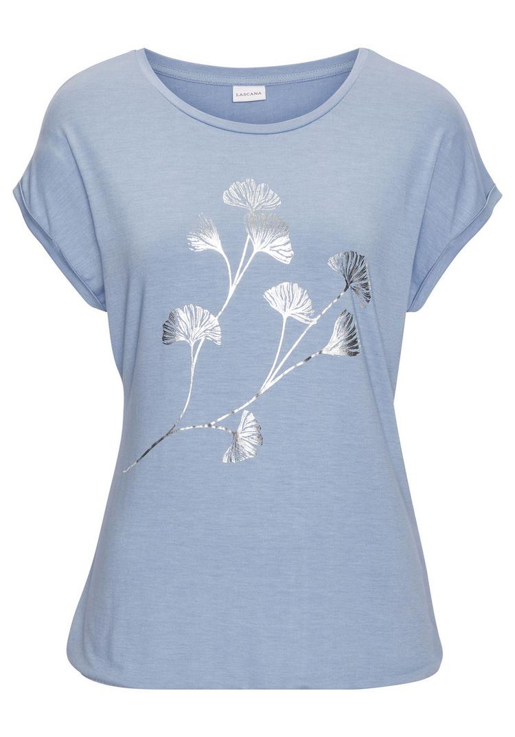 Lascana Lascana Kurzarmshirt T-Shirt Damen - hellblau - 0 | SportScheck