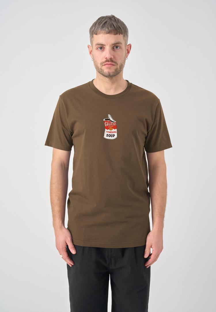 Cleptomanicx Cleptomanicx Hamburg Soup Printshirt Herren - Demitasse - 1 | SportScheck