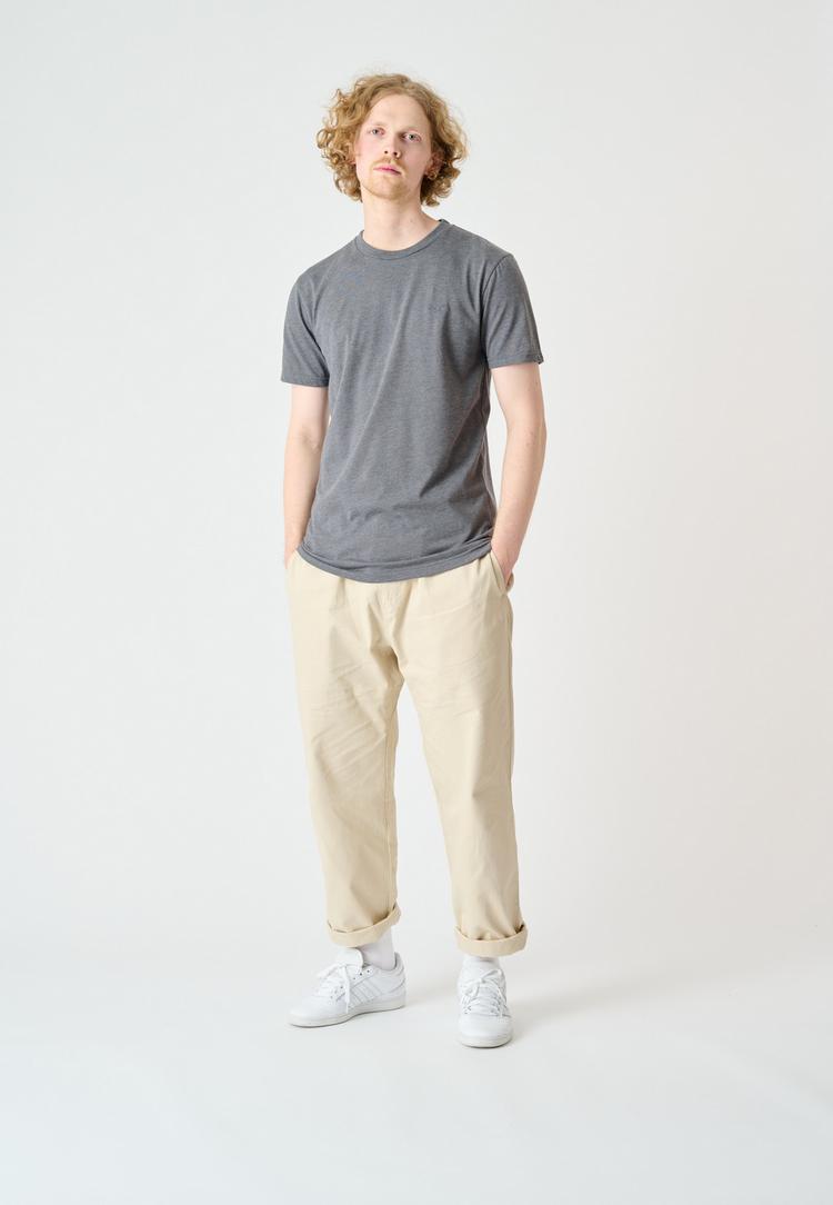 Cleptomanicx Cleptomanicx Basic T-Shirt Herren - Heather Forged Iron - 0 | SportScheck