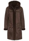 FRENCH CONNECTION Lederimitatjacke Kunstlederjacke Damen - dunkelbraun