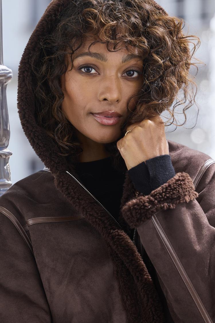 FRENCH CONNECTION FRENCH CONNECTION Lederimitatjacke Kunstlederjacke Damen - dunkelbraun - 1 | SportScheck