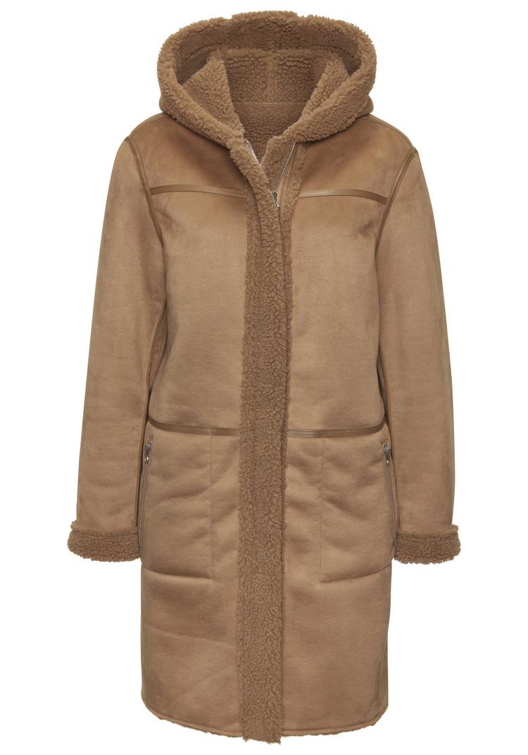 FRENCH CONNECTION FRENCH CONNECTION Lederimitatjacke Kunstlederjacke Damen - haselnussbraun - 0 | SportScheck