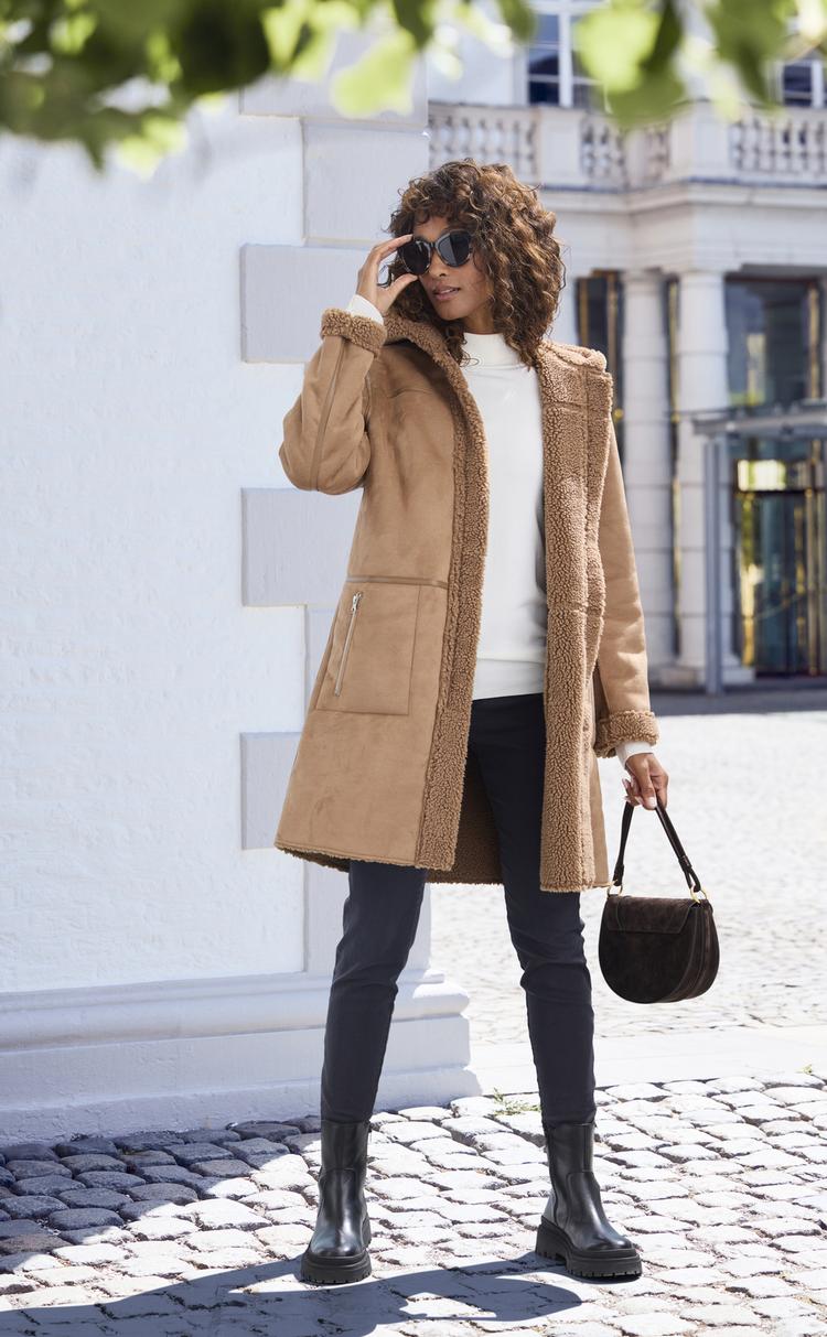 FRENCH CONNECTION FRENCH CONNECTION Lederimitatjacke Kunstlederjacke Damen - haselnussbraun - 1 | SportScheck