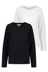 ALIFE AND KICKIN GaiaAK A Langarmshirt Damen - black white