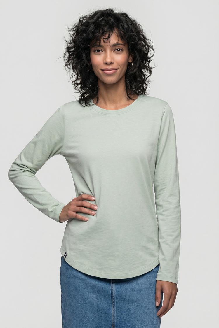 ALIFE AND KICKIN ALIFE AND KICKIN LeabellaAK A Langarmshirt Damen - white / fresh mint - 2 | SportScheck