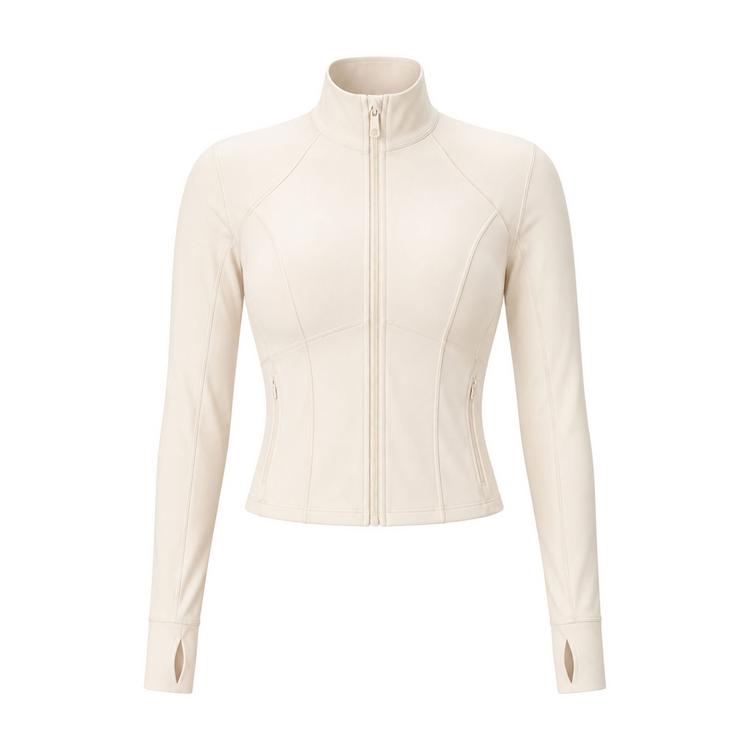 Fabletics Fabletics PERFECT STORM CROPPED TRAIN JACKET Outdoorjacke Damen - ALMOND MILK - 0 | SportScheck