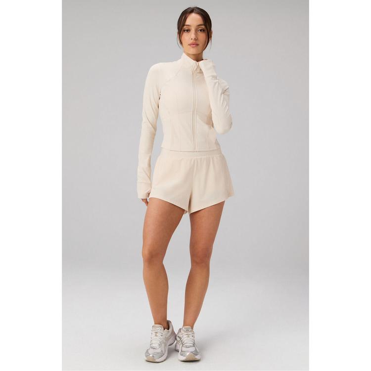 Fabletics Fabletics PERFECT STORM CROPPED TRAIN JACKET Outdoorjacke Damen - ALMOND MILK - 2 | SportScheck