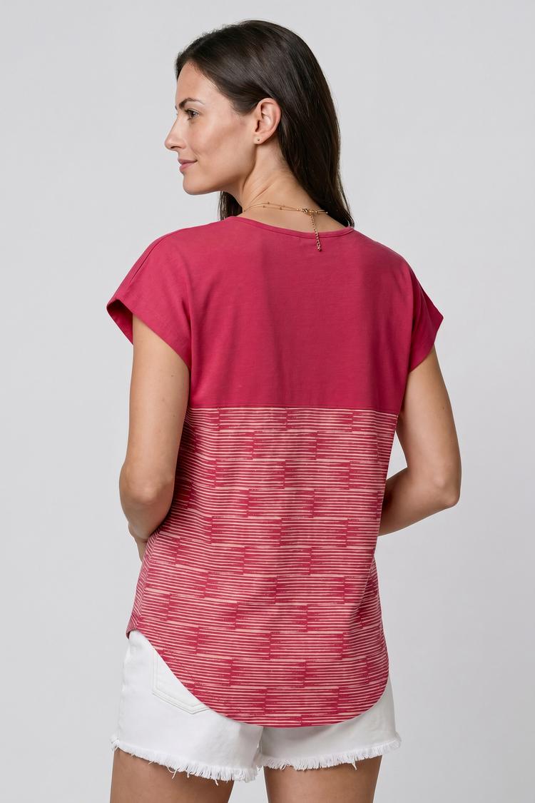 ALIFE AND KICKIN ALIFE AND KICKIN FridaAK B T-Shirt Damen - fuchsia stripes - 1 | SportScheck