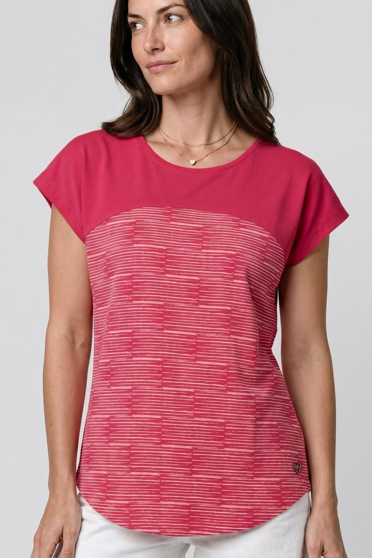 ALIFE AND KICKIN ALIFE AND KICKIN FridaAK B T-Shirt Damen - fuchsia stripes - 2 | SportScheck