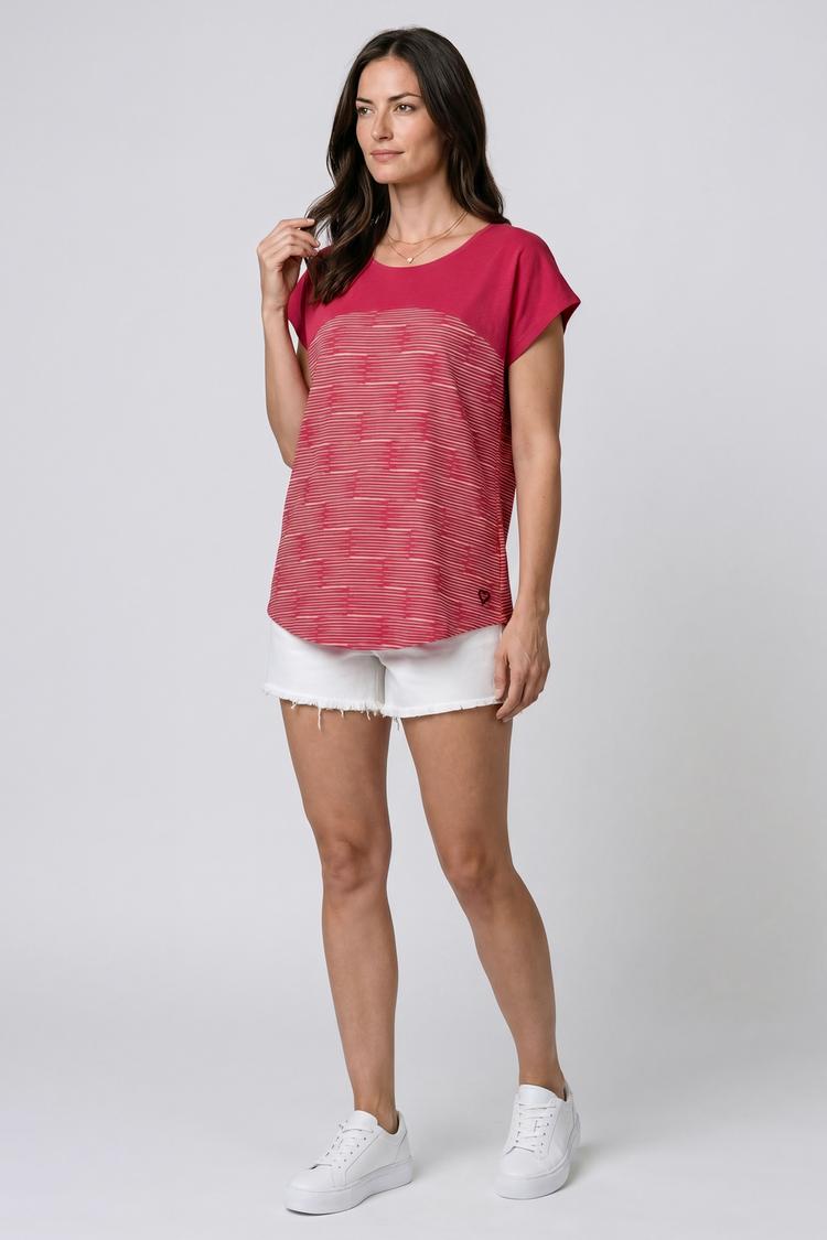 ALIFE AND KICKIN ALIFE AND KICKIN FridaAK B T-Shirt Damen - fuchsia stripes - 4 | SportScheck