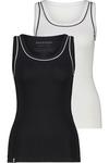 ALIFE AND KICKIN ElinAK A Tanktop Damen - black white