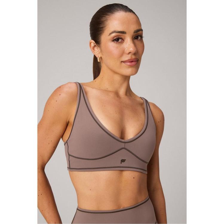 Fabletics Fabletics PURELUXE LONGLINE LOW IMPACT BRA BH Damen - DESERT SHADOWS/DARK SIENNA - 0 | SportScheck